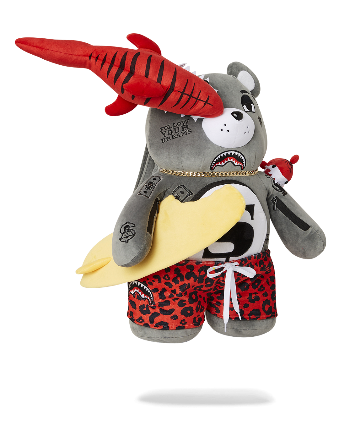 SHARK FRIENDS MONEYBEAR TEDDYBEAR BACKPACK